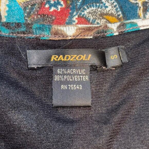 Radzoli Women's Whimsical Goth Knit Small Patchwork Tunic Top Multicolor - Picture 4 of 10